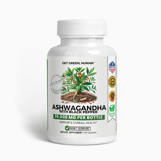 Ashwagandha w/Black Pepper (Adaptogen Capsules)