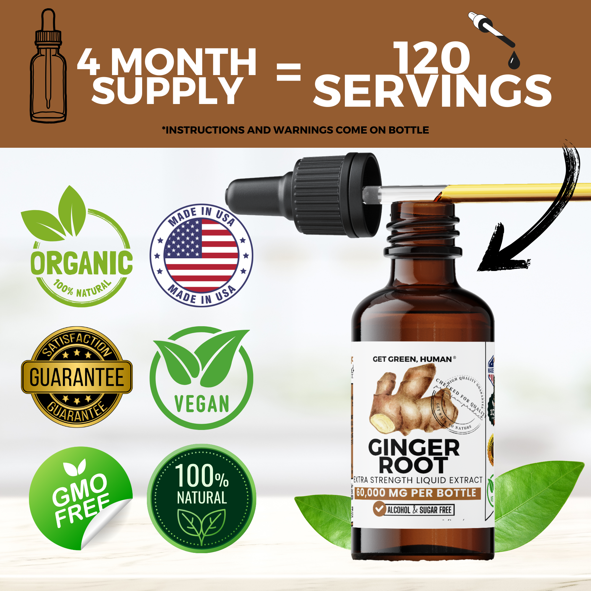 Ginger Root Tincture | Digestive, Nausea & Immune Support