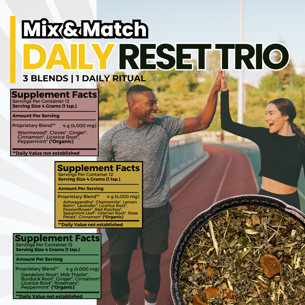 Daily Reset Trio Bundle | Calm Tea + Liver Tea + Cleanse Tea Set