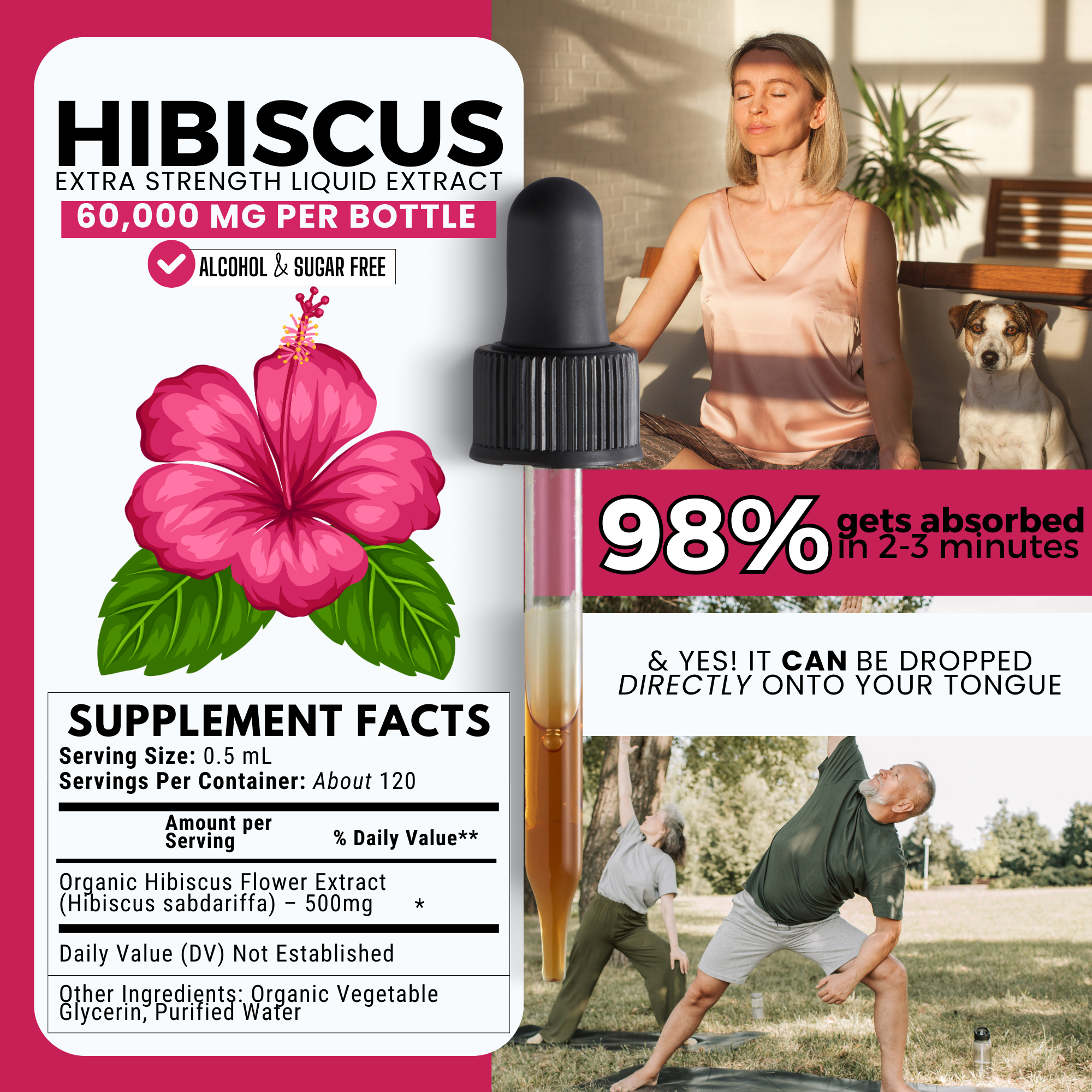 Hibiscus Tincture | Heart, Circulation & Antioxidant Support