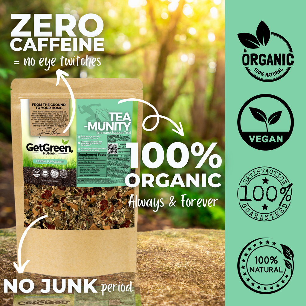 Immunity Support Tea Tea-Munity (Immune Support) – Get Green, Human