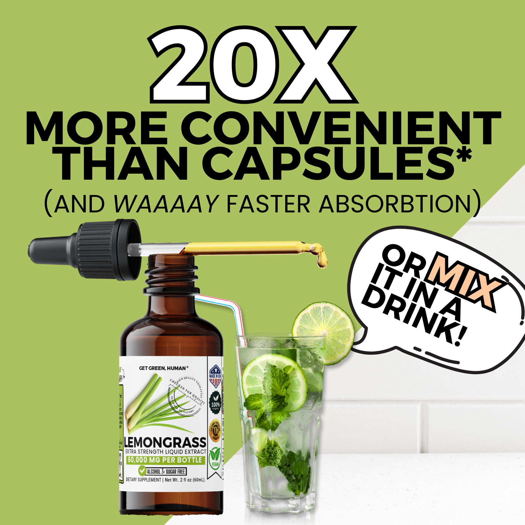 Lemongrass Tincture | Digestion, Bloating & Cleanse Support