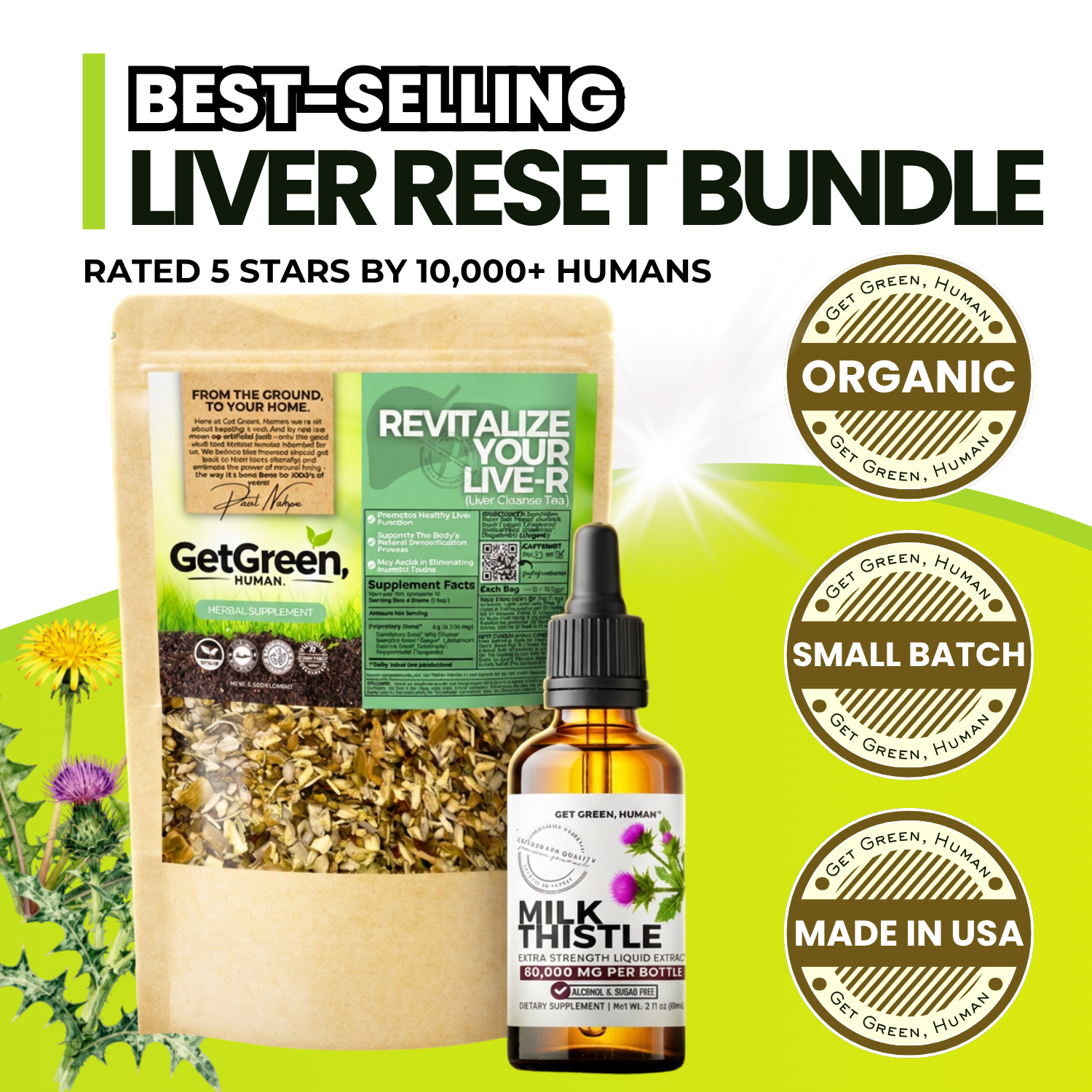 Liver Reset Bundle | Herbal Tea & Milk Thistle Tincture Duo