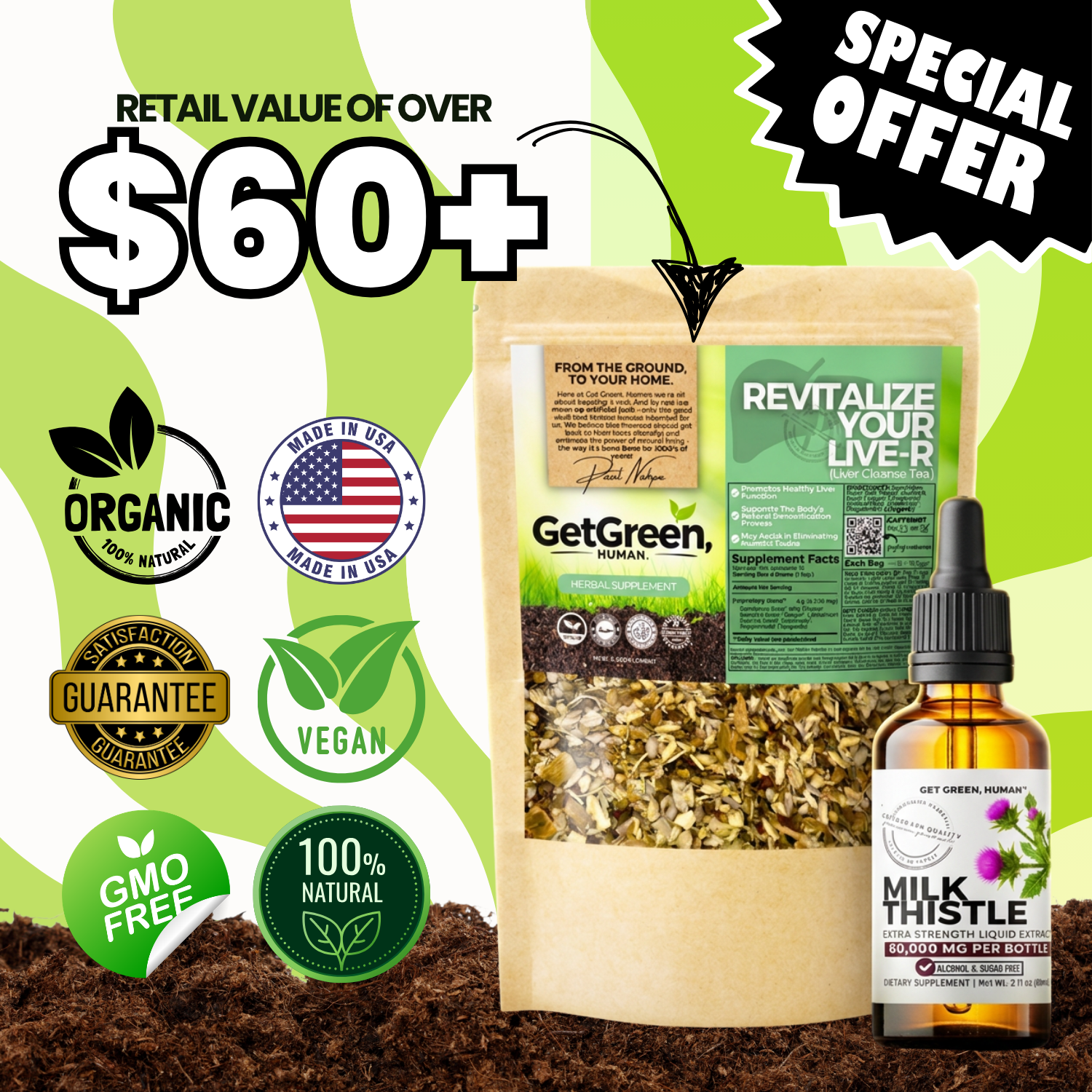 Liver Reset Bundle | Herbal Tea & Milk Thistle Tincture Duo