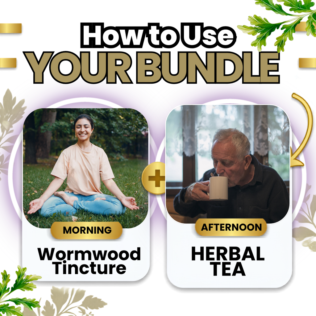 Max Detox Bundle | Herbal Cleanse Tea & Wormwood Tincture Bundle | Detox Tea + Herbal Drops