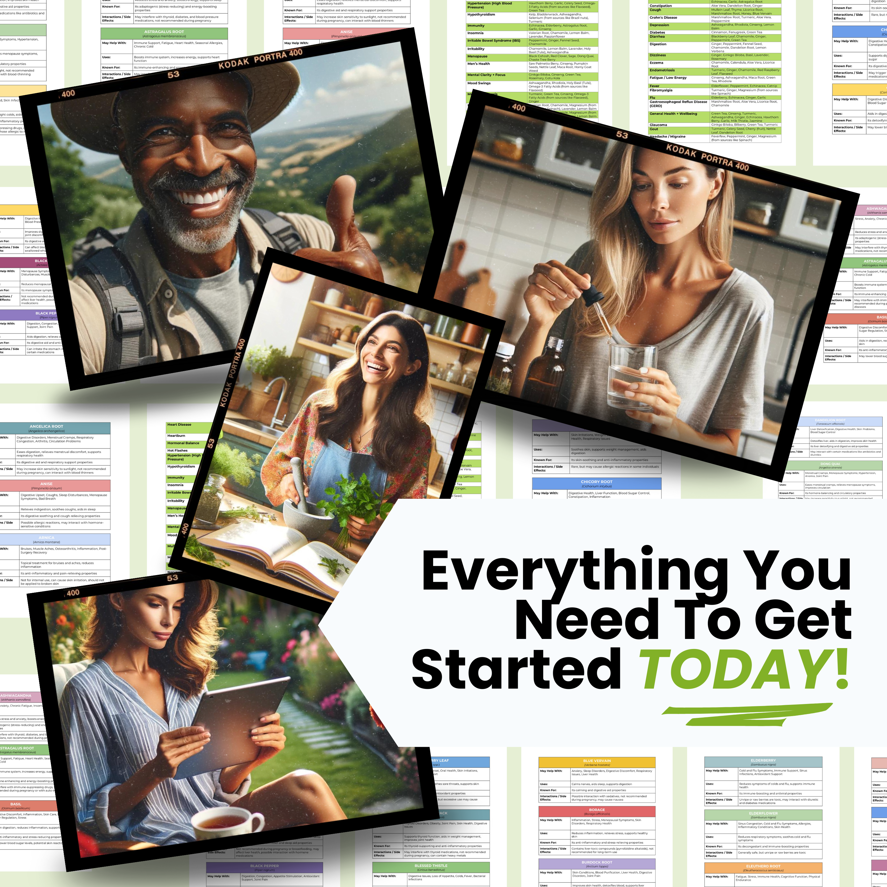 The Ultimate Herbal Remedies CHEAT SHEET (Instant Download)