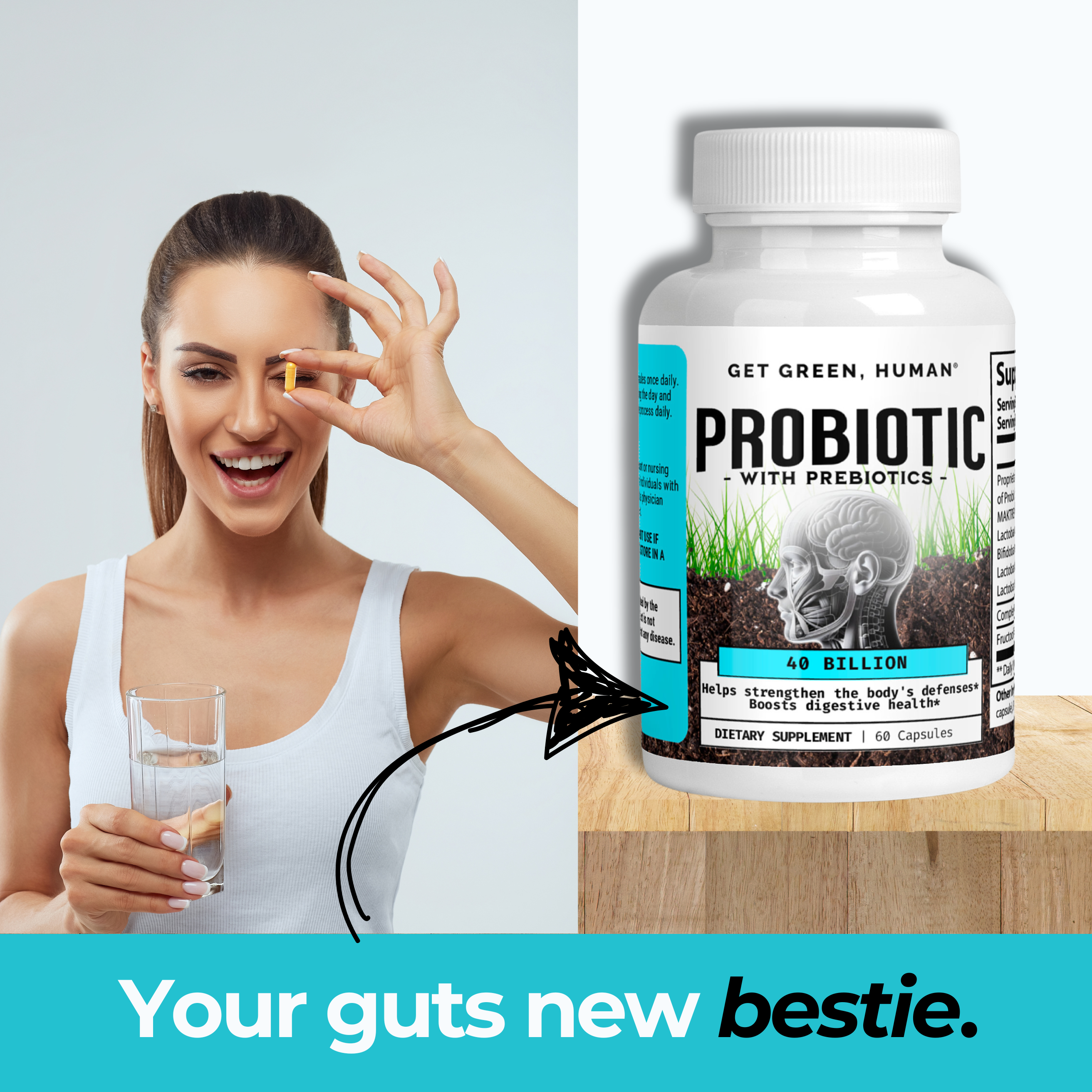Probiotic 40 Billion with Prebiotics Capsules