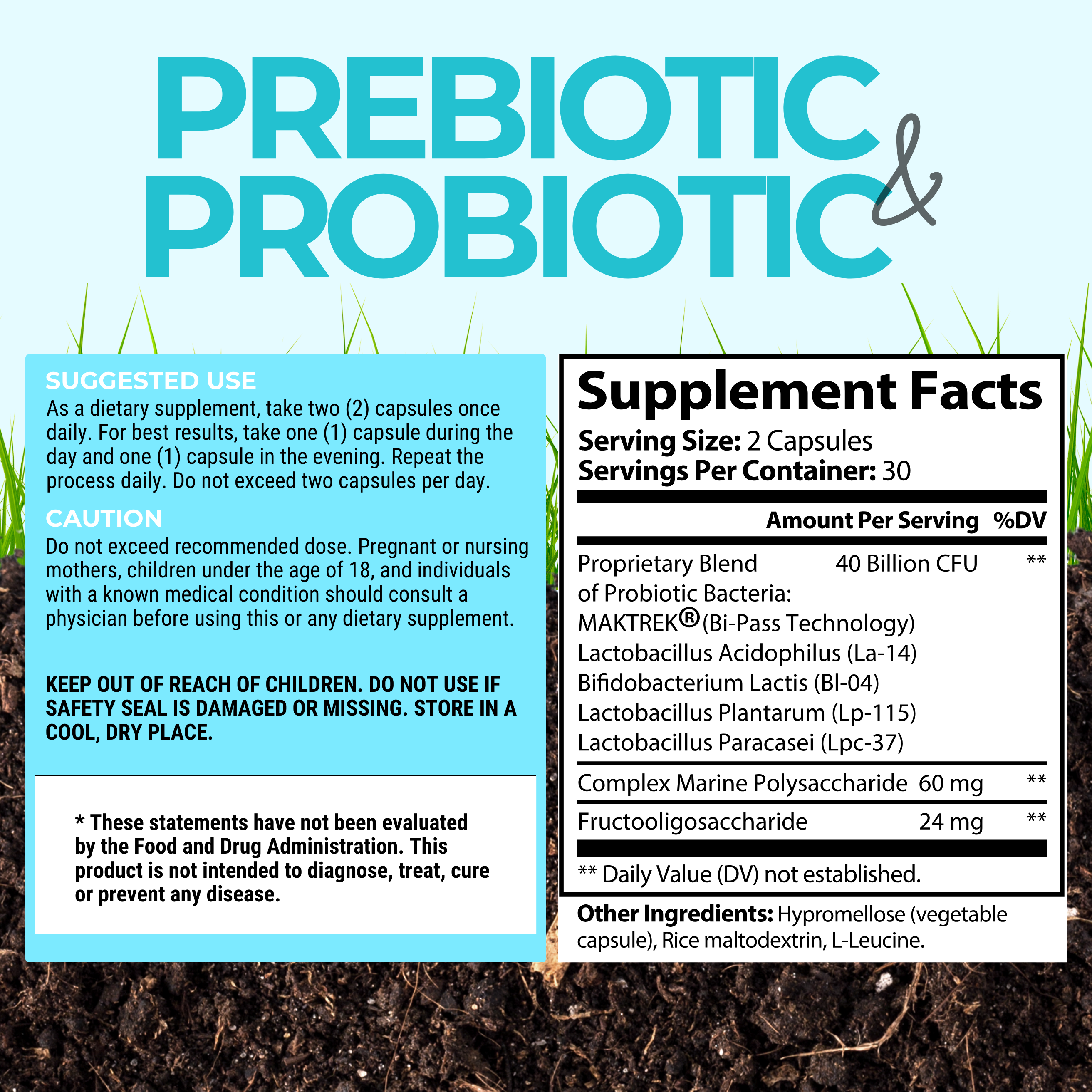 Probiotic 40 Billion with Prebiotics Capsules