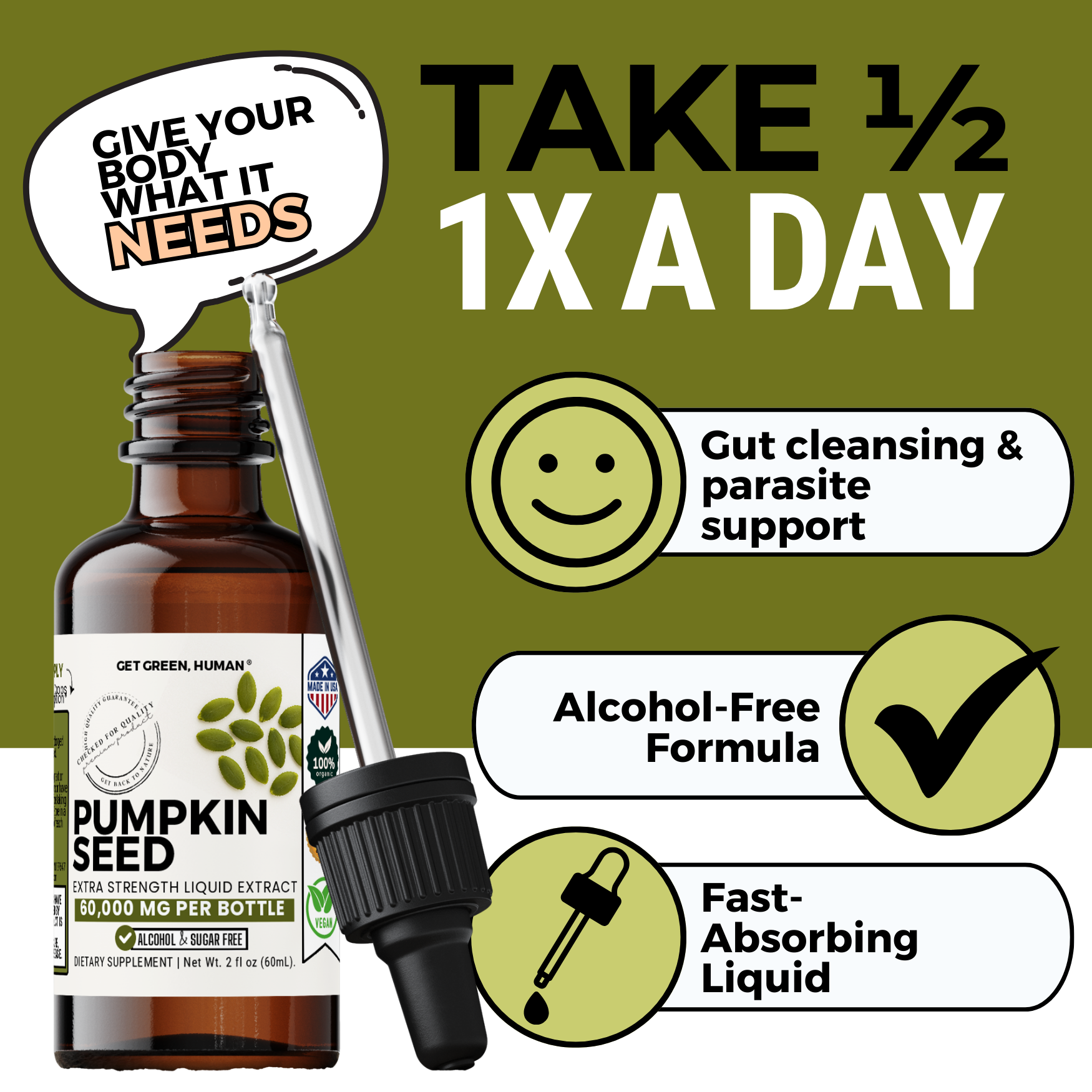 Pumpkin Seed Tincture | Gut, Bladder & Hormone Support