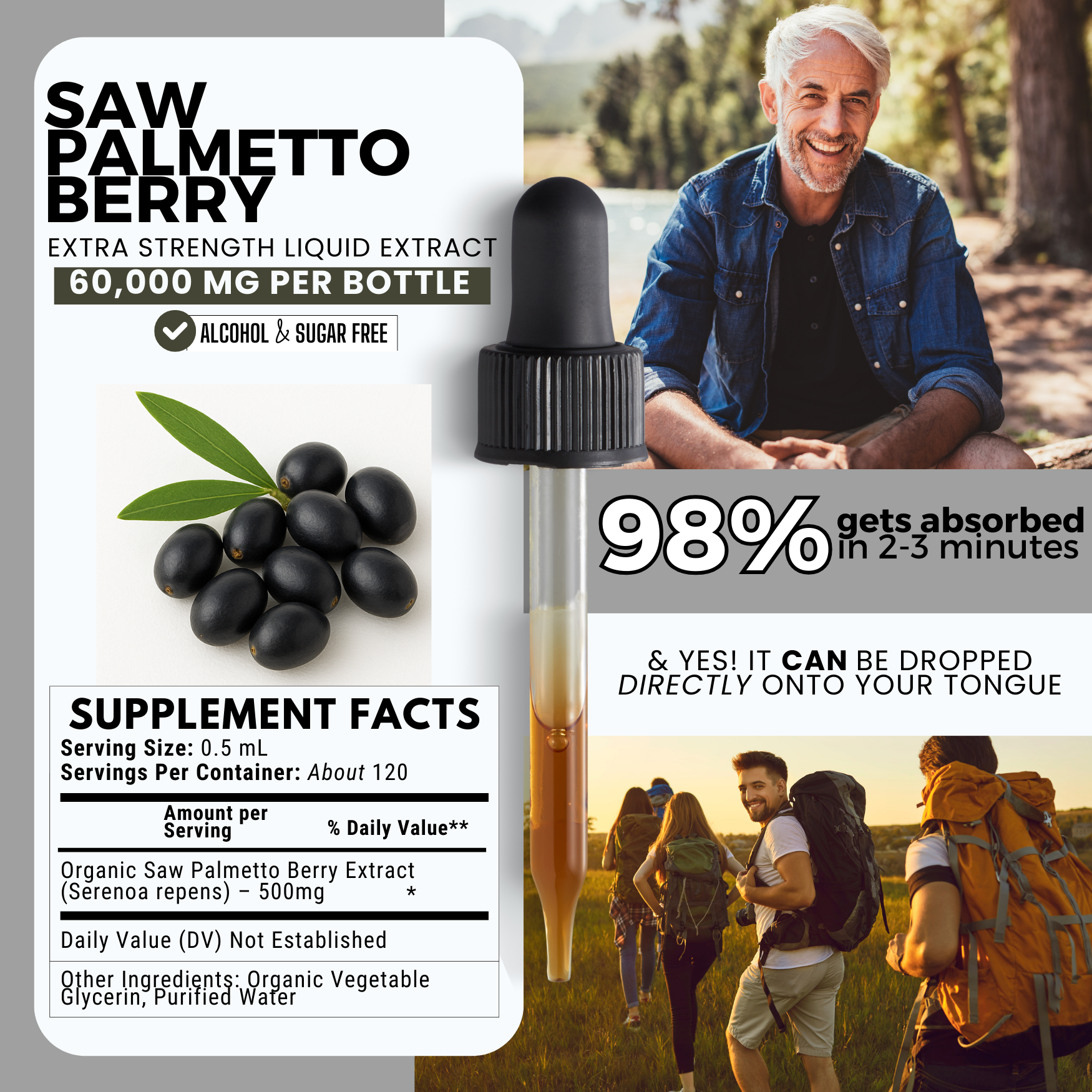 Saw Palmetto Berry Tincture | Prostate, Hormone & Urinary Support