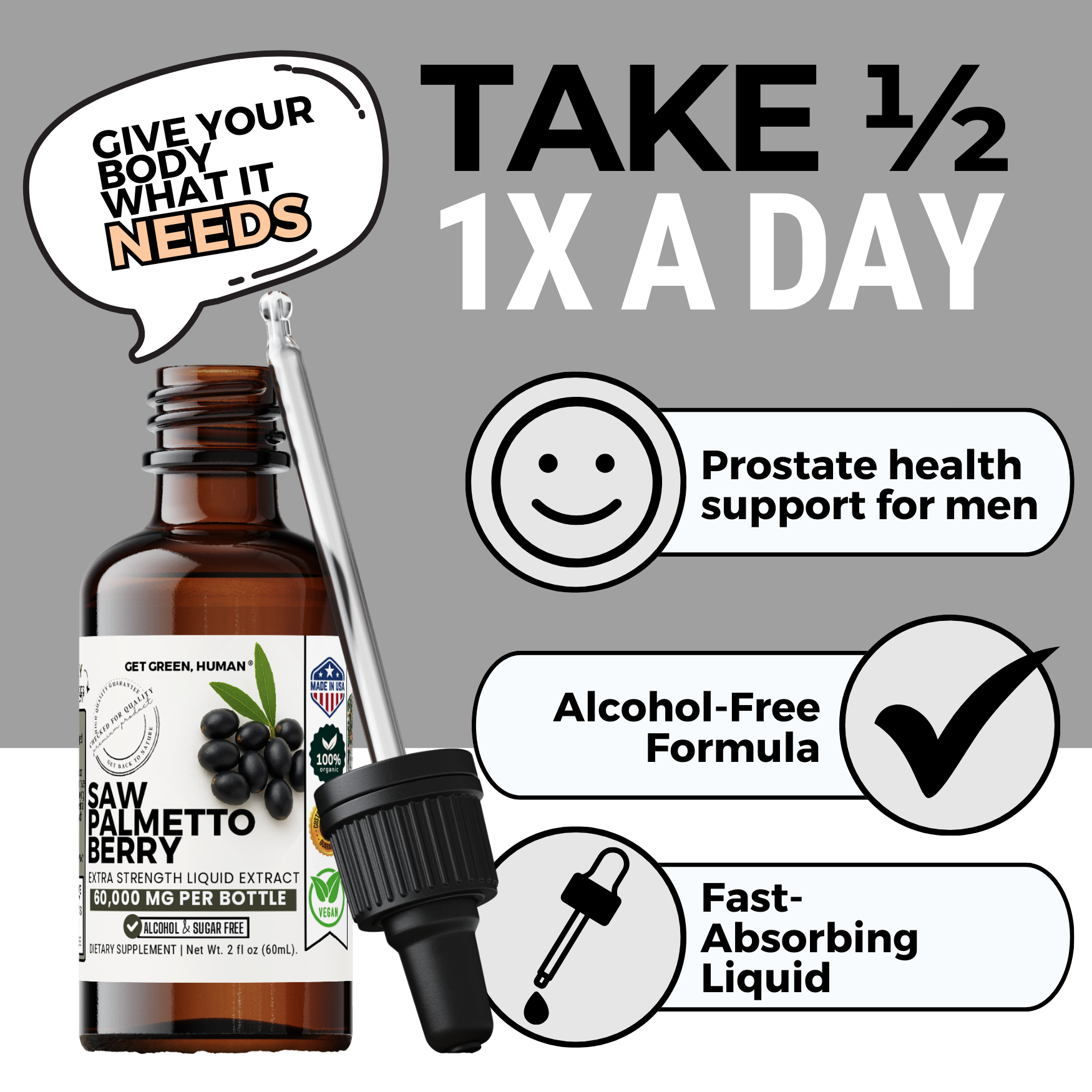 Saw Palmetto Berry Tincture | Prostate, Hormone & Urinary Support